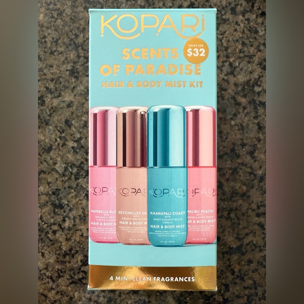 Kopari scents of paradise set of 4 fragrances.